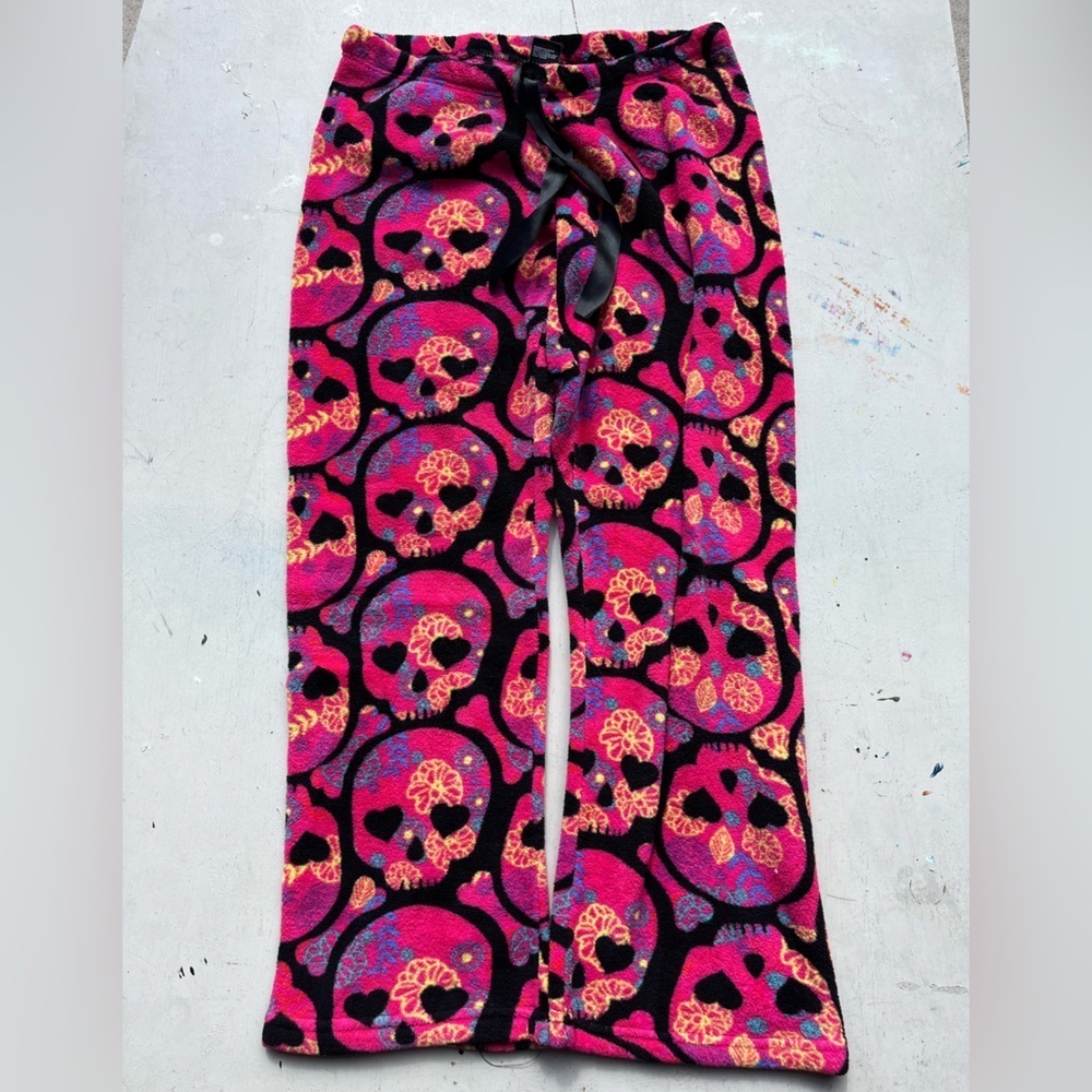 Women's Rocawear Sleepwear Multicolor Skulls‎ L Brunch Lounge Jay Z Y2K Street